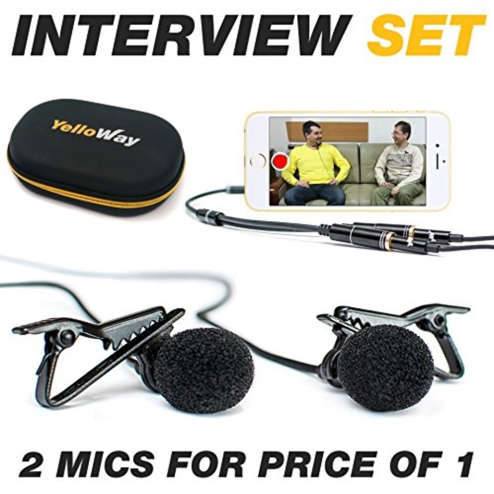 Dual Lavalier Microphone - Interview Microphone